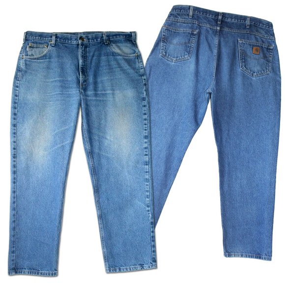 Men's CARHARTT 42x32 Relaxed Fit Work Jeans - Picture 2 of 13